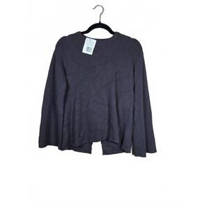 The Drop Women's Alice Crewneck Back Slit Ribbed Pullover Sweater, Chocolate, S